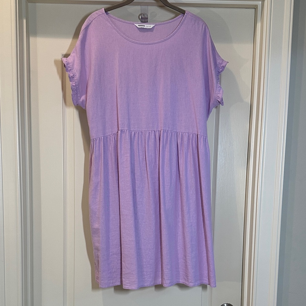 Lavender Short Sleeve Dress SZ L